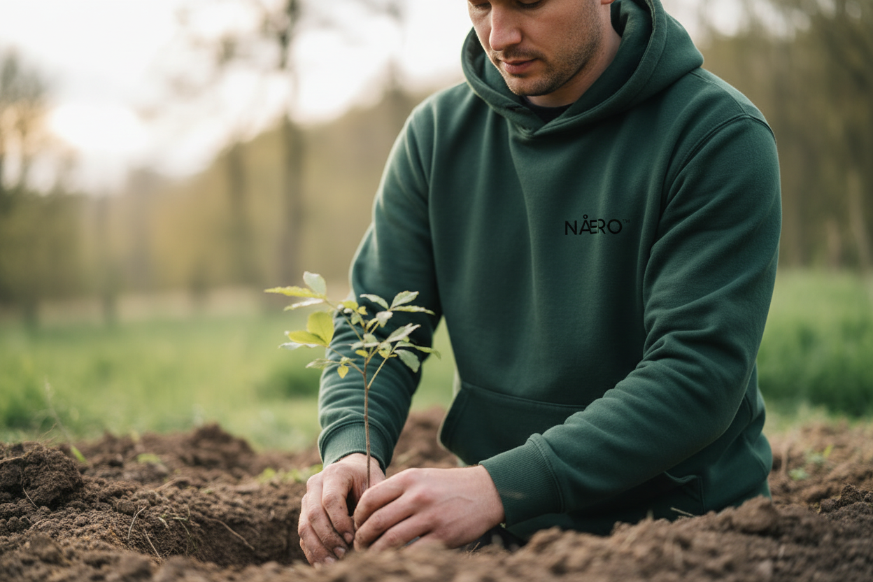 Mobile Hero - Grün, zentriertes Logo